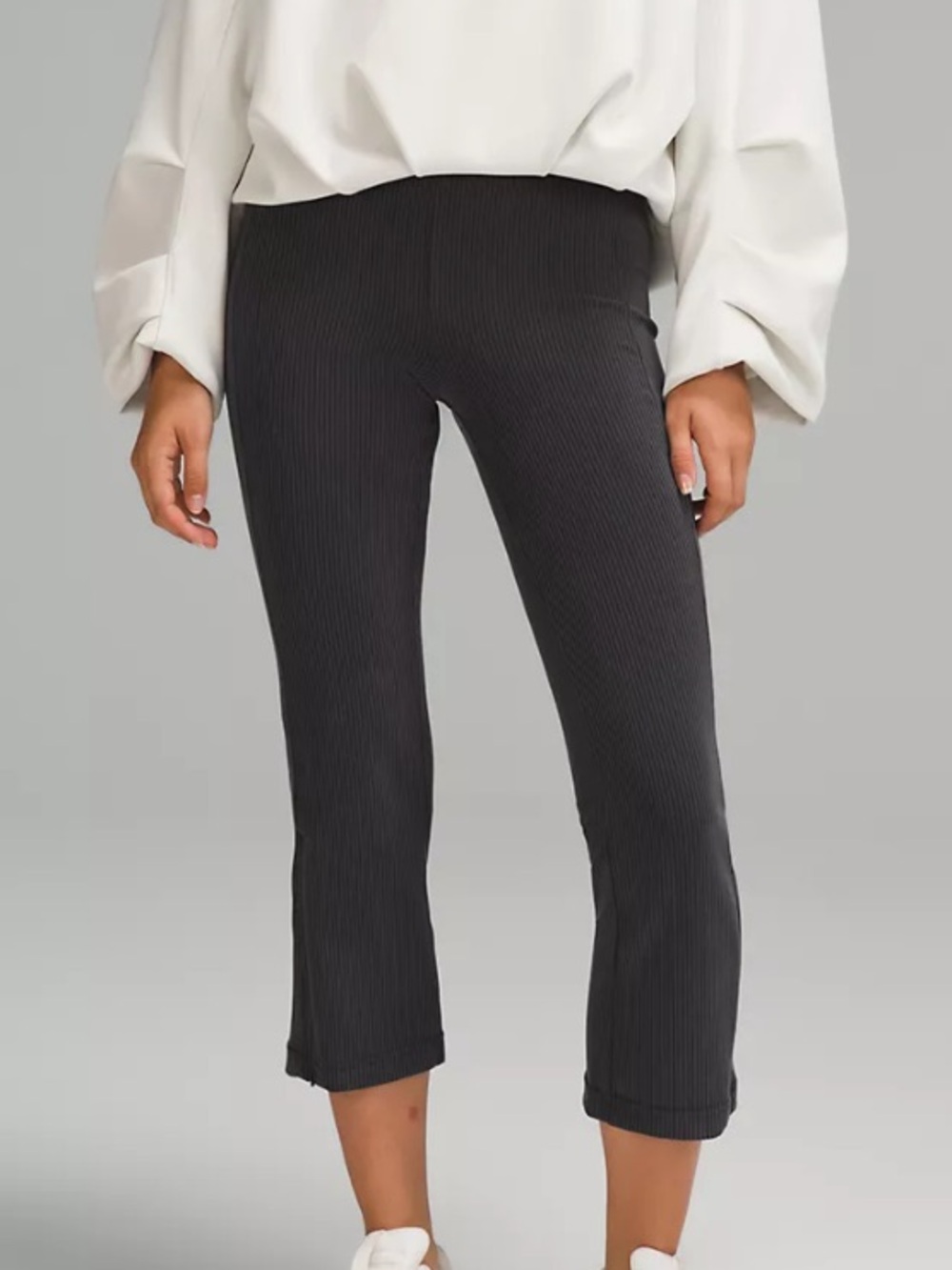 NWT Lululemon Ribbed Softstreme Zip-leg High-Rise Cropped Pant 25”